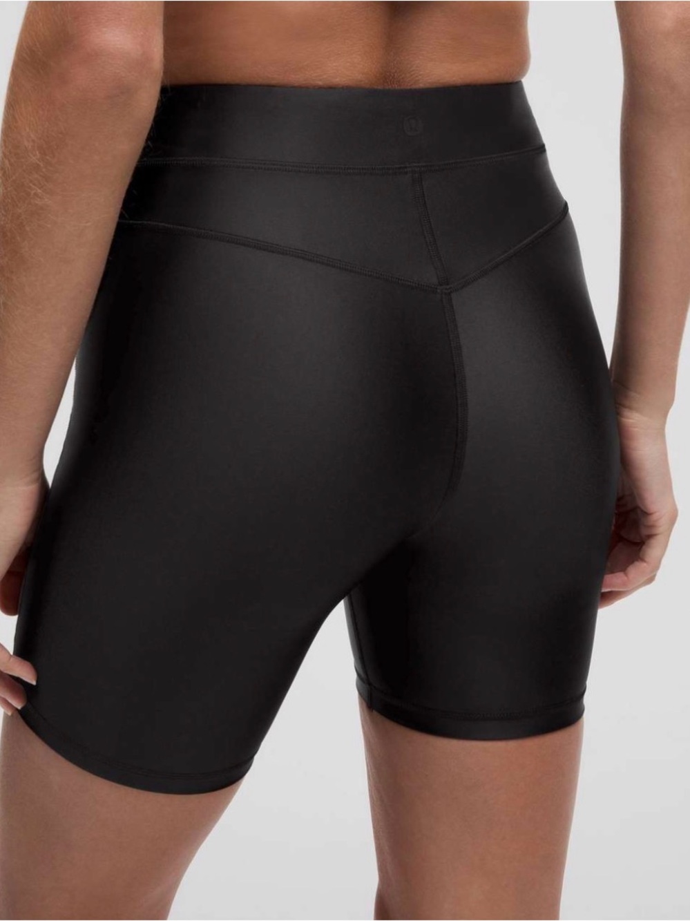 Lululemon Shiny Satin High-Rise 6” Black Women's Active Bike Shorts